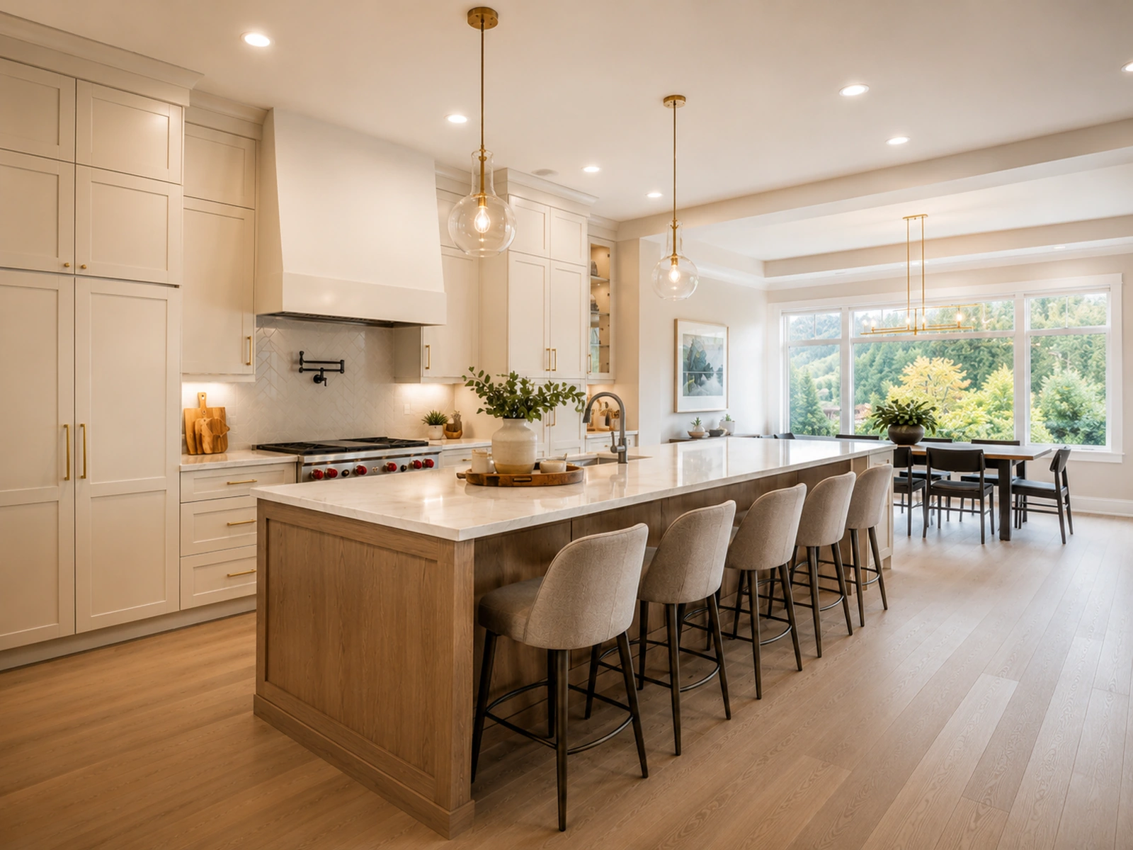 Wide-angle kitchen photograph from a Fraser Valley home